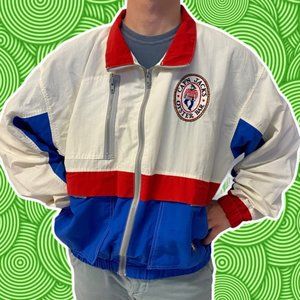 Cap’n Jacks Oyster Bar Red White Blue Winbreaker
